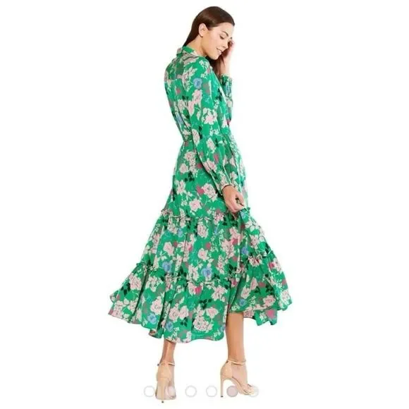 MISA Los Angeles Esmee Long Midi Dress in Peony Floral Size Medium